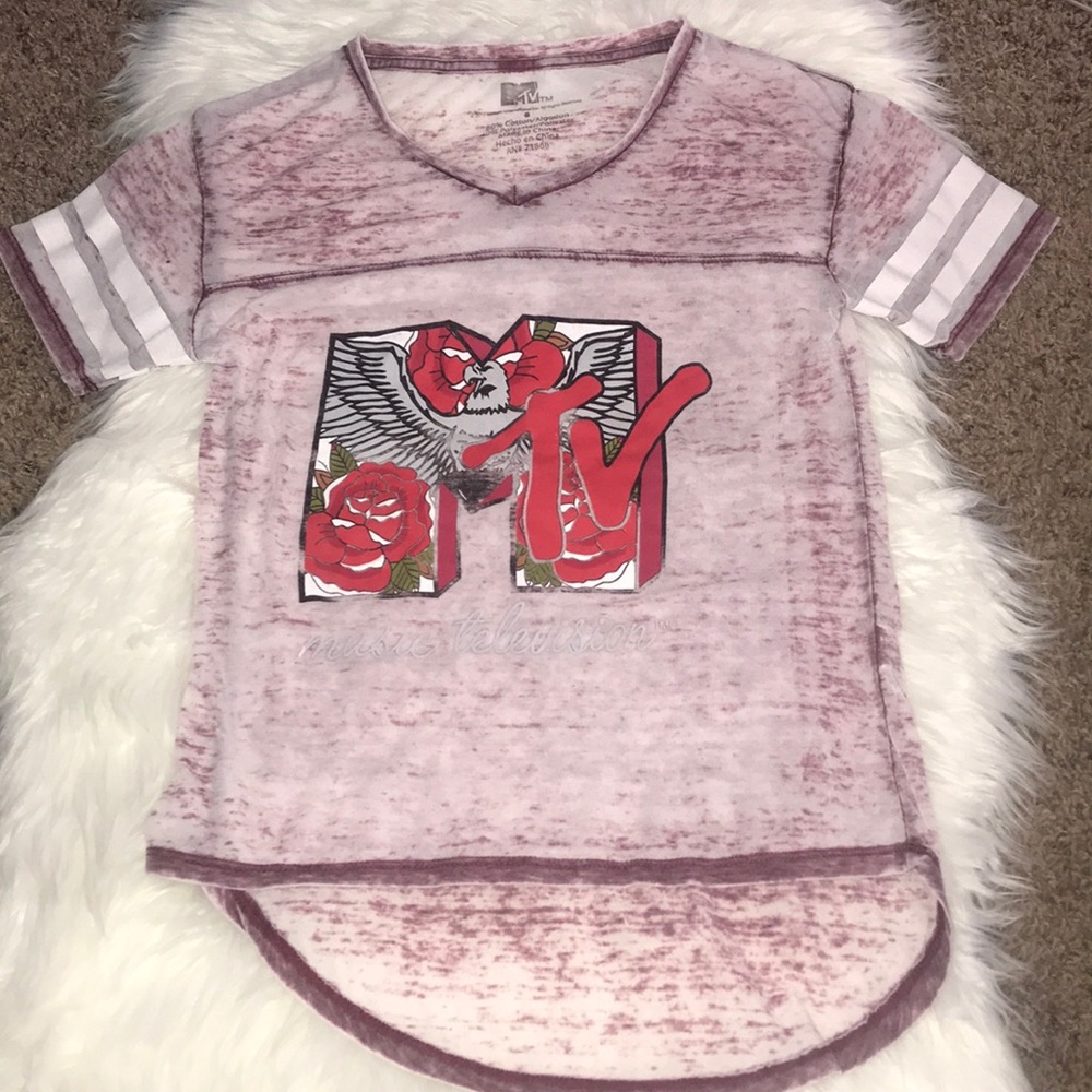 MTV vintage high low t shirt